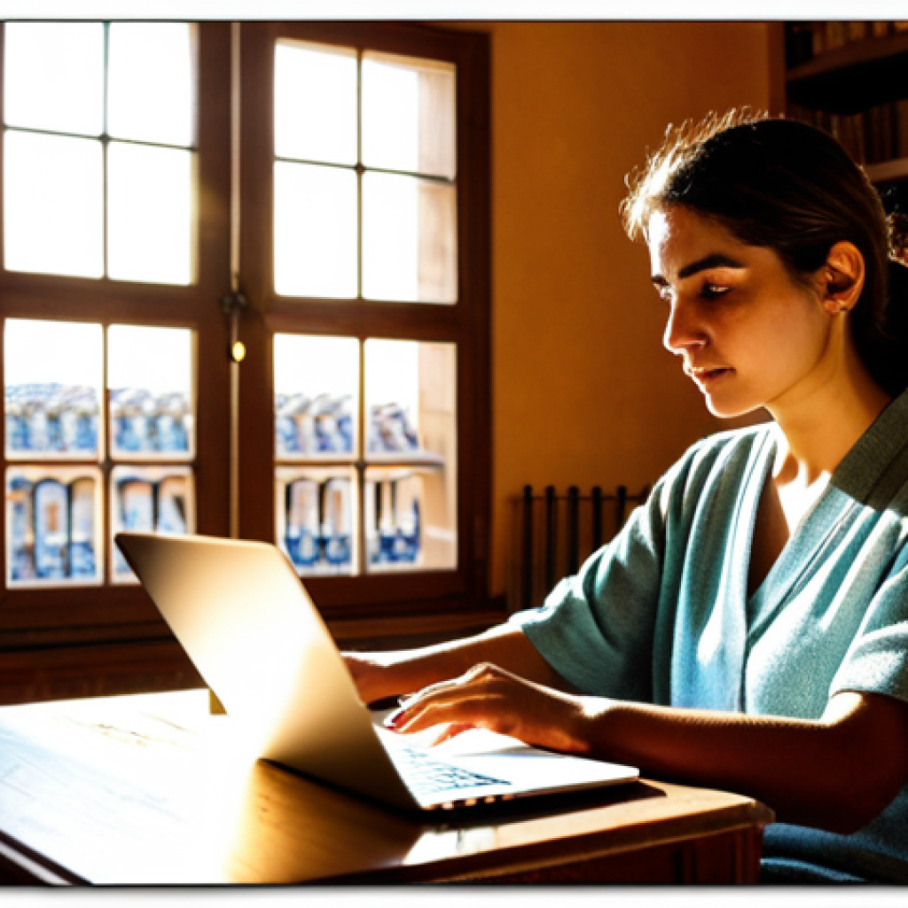 피드백 수용을 위한 의사소통 전략 - **Prompt:** A young, thoughtful Spanish woman (representing the author/blogger) in a cozy, sunlit ho...