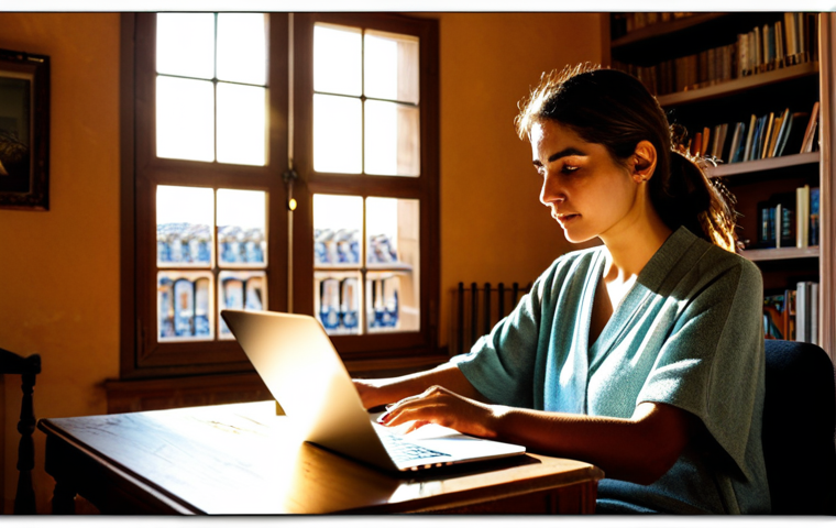 피드백 수용을 위한 의사소통 전략 - **Prompt:** A young, thoughtful Spanish woman (representing the author/blogger) in a cozy, sunlit ho...