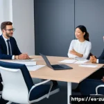 피드백 수용을 위한 문화적 이해 증진 - A professional multicultural office meeting scene showing diverse colleagues from Latin America, Eas...