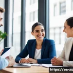 피드백 수용력 향상을 위한 직장 내 훈련 세션 - A diverse group of professional colleagues in a modern Spanish office setting, engaging in a lively ...