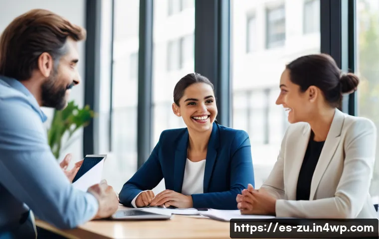 피드백 수용력 향상을 위한 직장 내 훈련 세션 - A diverse group of professional colleagues in a modern Spanish office setting, engaging in a lively ...