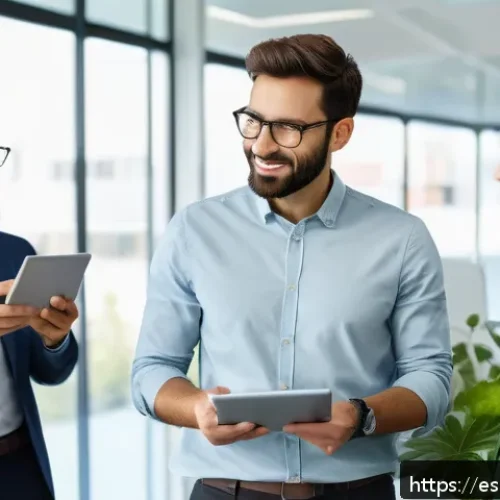 피드백을 통해 의사결정 능력 강화하기 - A professional office setting where a diverse team of colleagues is engaged in a constructive feedba...